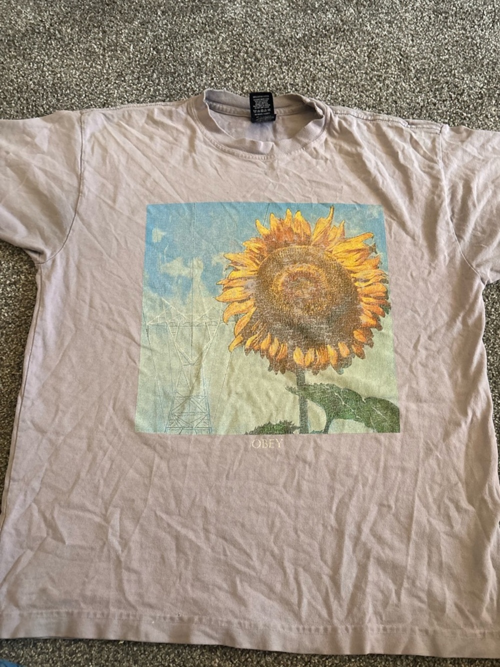 Obey Crew Neck Tee - Dusty Lavender